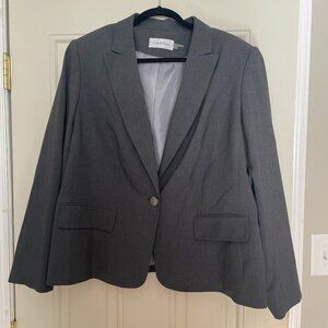 Calvin Klein Gray Skirt Suit - Size 20W
